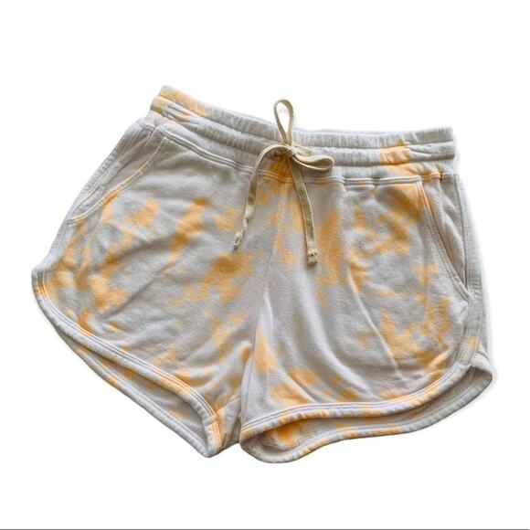 Sundry Women's Orange Tie Dye White Drawstring Shorts size 1 / Small - Picture 1 of 10
